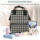 thumbnail image 5 of Easygdp Black and white houndstooth para Bolsa de Bebé de Gran Capacidad con Múltiples Bolsillos, Bolsa de Pañales para Padres, Bolsa de Viaje Organizada y Elegante, 5 of 6