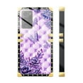 thumbnail image 3 of FKBRCL4U Compatible with Samsung Galaxy Note 20 Ultra Case, Purple Butterfly Flowers Leaf Luxury Golden Decoration for Girl Women Soft TPU Shockproof Protective Hard PC Back, 3 of 7