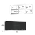 thumbnail image 5 of Nmkwnr Kitchen Wall Cabinet with 4 Interior Shelves, Black, 5 of 7