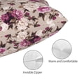 thumbnail image 3 of Goofa Rose Flowers Print Plush Throw Pillow Case, Soft Velvet with Hidden Zipper, Decorative Cushion Cover for Sofa, Bed, Car, and Home Décor-20"x30", 3 of 6