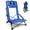 Blue, variant on Beach Chairs for Adults Blue 1 Pack | High Back, Low Profile, 22.5'' Wide, Headrest, Breathable Mesh, Portable, Outdoor, Beach, Concert