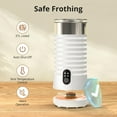 thumbnail image 6 of Miroco Milk Frother with Hot & Cold Milk Functionality, Automatic Stainless Steel Milk Steamer for Home, Silver, 6 of 7