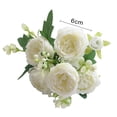 thumbnail image 2 of Hariumiu Simulation Flower 2pcs Artificial Rose Flowers Decoration Pastoral Style Floral Scene Layout Props Faux Silk Flower Bouquet Arrangement for Bedroom, 2 of 8