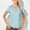 Blue, variant on Women's Short Sleeve Workout T-Shirts Crew Neck Sports Yoga Running Dry Tops Back Split Tee