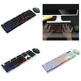 thumbnail image 2 of RGBs Backlit Mechanical Keyboards Combo 104Keys USB Plugs Play Responsive Typing For PC Users, 2 of 9