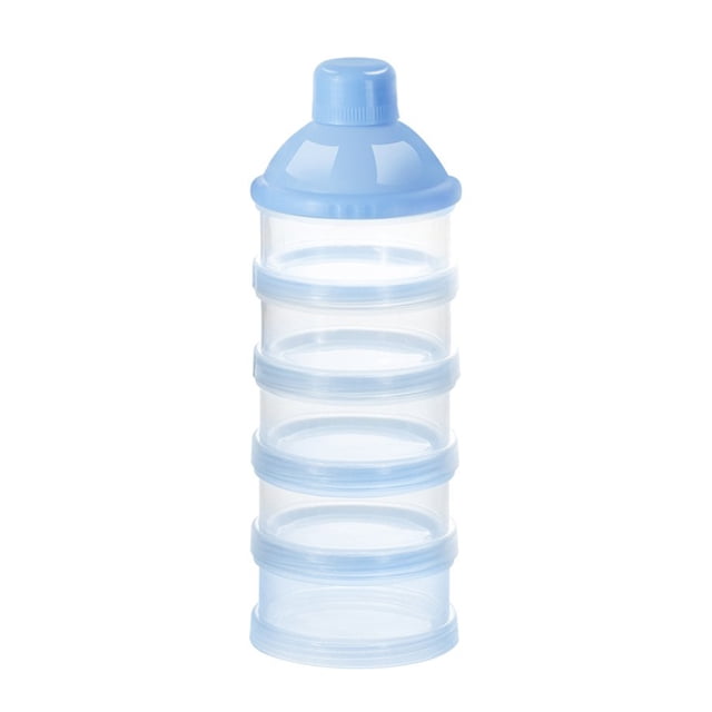 Dispensador de fórmula de leche para bebé, contenedor de almacenamiento de refrigerios apilable, antiderrames, 5 capas