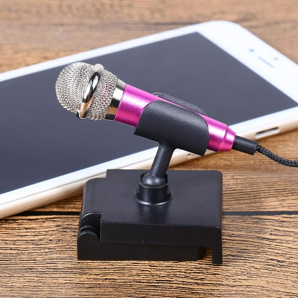 Mini micrófono de condensador con enchufe de 3,5 mm para teléfono móvil y soporte para micrófono Ehuebsd Para estrenar