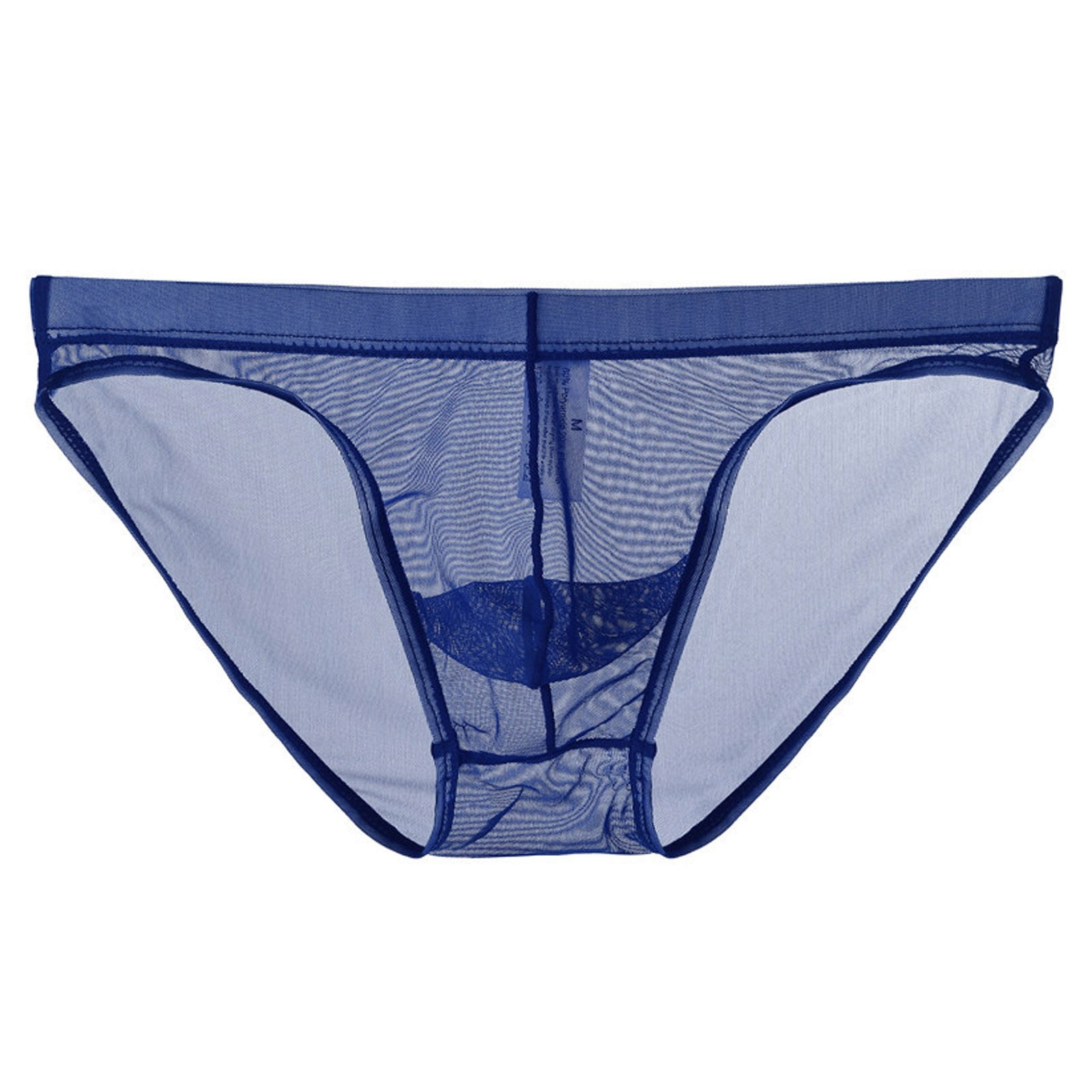 kpoplk Men's Underwear Mens Mesh Bikini Brief Thong Design High Cut Low  Rise Boxer Style Underwear(White,M) 