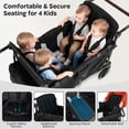 thumbnail image 6 of Costway Wagon Stroller, Foldable 4-Seater Push-Pull Toddler Stroller with Removable Canopy Black, 6 of 11