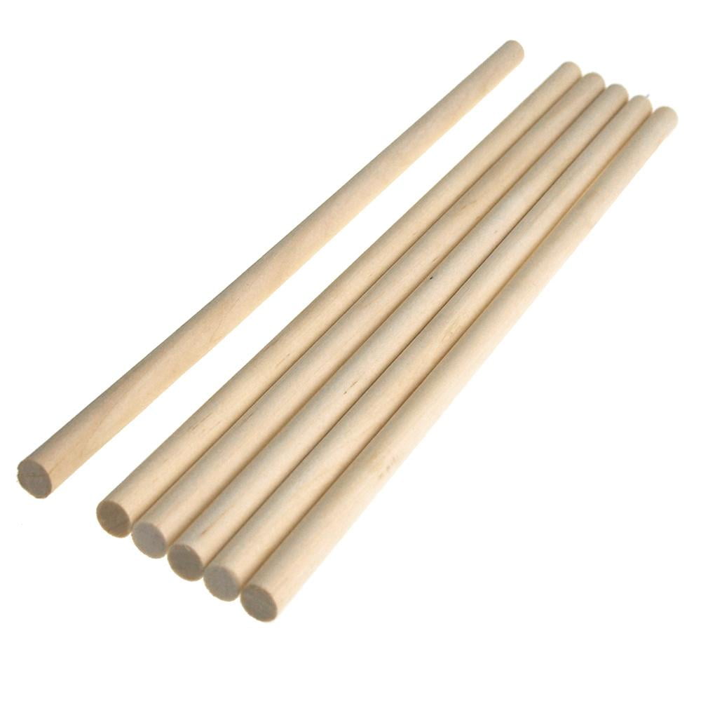 Wooden Craft Dowel Sticks, Natural, 113/4Inch, 6Piece