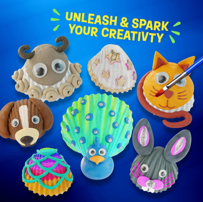 Seashell Painting Toy for Kids, Craft Set for Kids, Arts and Crafts Kits for Girls, DIY Crafts