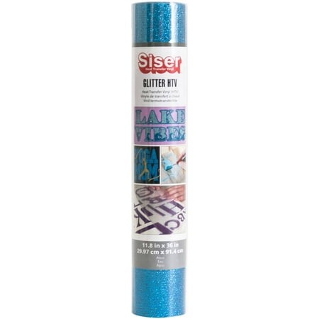 UPC: 0854209008134 | Siser Glitter HTV Vinyl 11.8 X36 Roll-Aqua