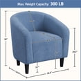 thumbnail image 5 of Yaheetech Modern Upholstered Boucle Accent Club Chair for Living Room, Blue, 5 of 8