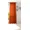 Brick Orange, variant on Gorgeous Home Linen 1 Panel Myra Brown Semi-Sheer Faux Silk Antique Grommets Window Curtain 108in Extra Long