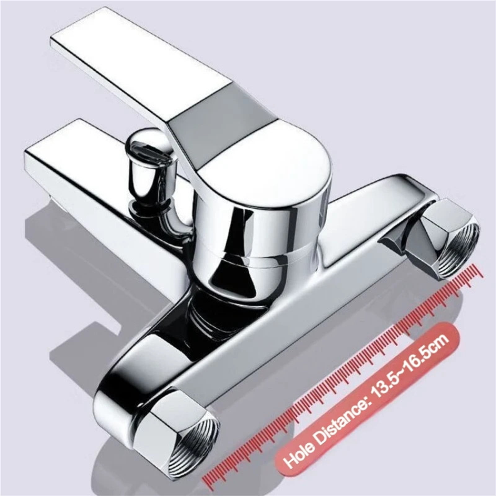 Bathroom Shower Faucet Bathtub Faucet ABS Plastics Handle Wall Mounted Dual Spout Hot Cold  Mixer Valve Nozzle Tap For Bathroom -Modern  Design