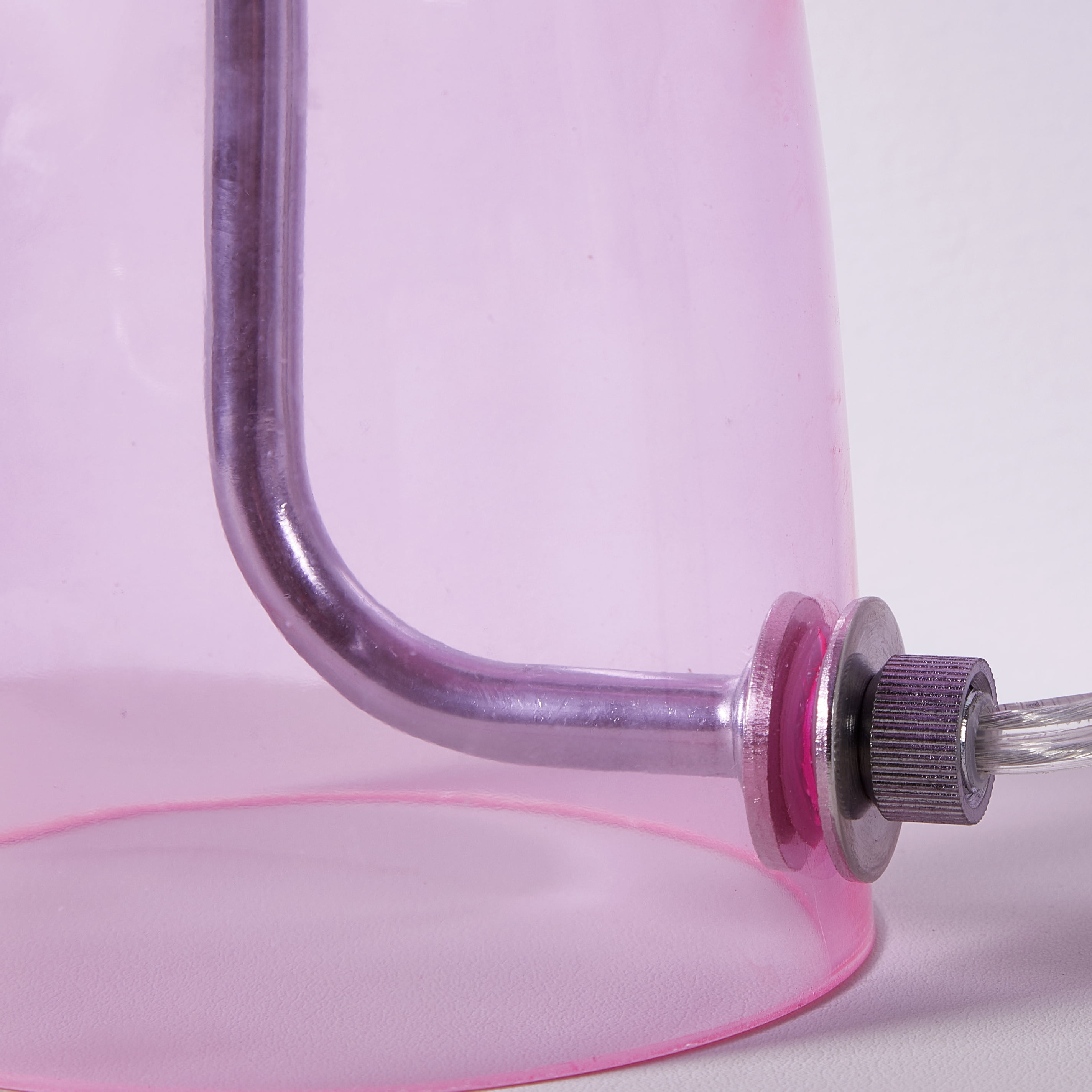 Urban Shop Novelty Glass Mushroom Lamp, Hot Pink, 12" H, Plug-in