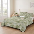 thumbnail image 2 of King Quilt Set 96''x106'', Sage Green Geometric Lightweight Summer Bedspread Coverlet Set with 2 Pillow Shams, Modern Morocco Abstract Art Breathable All Season Quilt Bedding for Bedroom/Guest Room, 2 of 9