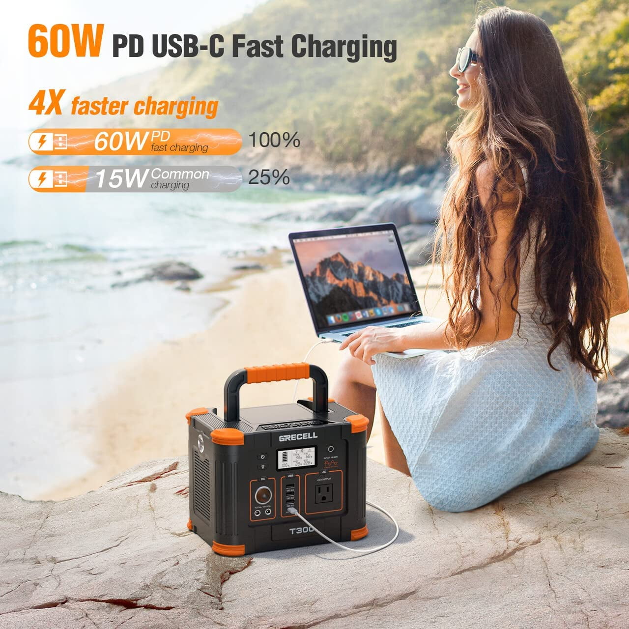 GRECELL 1000W Continuous / 2000W Peak Portable Power Station