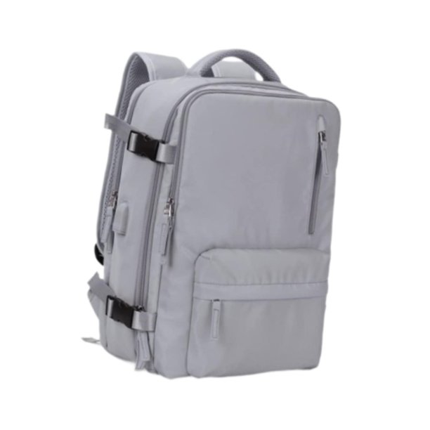 Bolsa de viaje para mujer, mochila, equipaje de mano, poliéster, homologada para vuelos, bolsa deportiva. Gris
