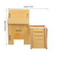 thumbnail image 2 of LULULION Natural Wood Hamster Hideout Khaki Small Animal House for Resting and Playing, 2 of 6