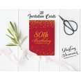 thumbnail image 2 of Darling Souvenir Red Birthday Invitation Card 28 Pcs Fill or Write In Blank Invites Printable Party Supplies 5 x 7 Inches, 2 of 4