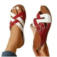 thumbnail image 4 of Hoshose Orthopedic Sandals for Women Open Toe Wide Width Beach Sandals, 4 of 9