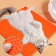 thumbnail image 3 of Silicone Pet Cat Litter Mat Anti-slip Kitty Paws Scratch Pad Easy to Clean, 3 of 5