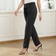 thumbnail image 2 of Pleated Pants, Button High Waisted Pants Pocket Stylish  For Women For Shopping Dating ANGGREK Negro M, 2 of 7
