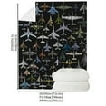 thumbnail image 6 of Contemporary Military Jet Aircraft Flannel Throw Blanket, Hypoallergenic, All-Season Multipurpose Knitted Polyester Bedding, Soft Comfortable, 6 of 6