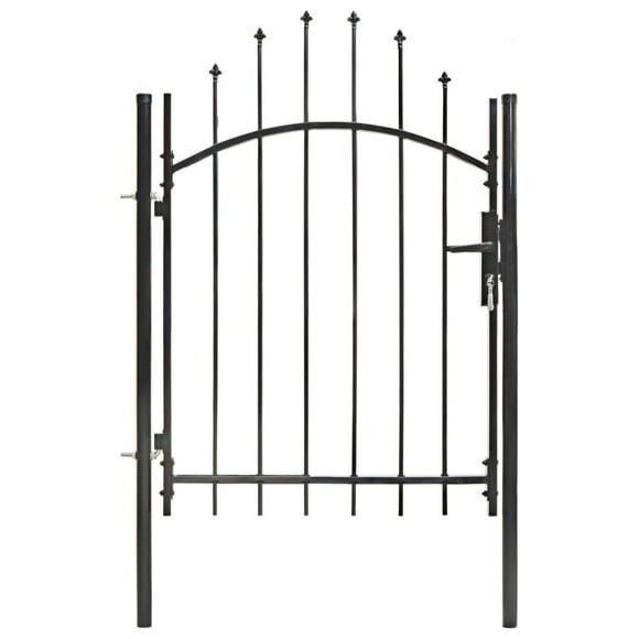 Garden Gate, Metal Arched Stand Alone Garden Gate With Tree Of Life Design