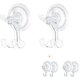 thumbnail image 1 of Paquete de 2 ganchos de ducha con ventosa, soporte de maquinilla de afeitar extraíble montado en la pared para baño, cocina, dormitorio, toallero, bolsa de ropa, 4 ganchos gratis, 1 of 5