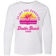 thumbnail image 3 of Inktastic Summer Enjoy the Sunshine Destin Beach Florida in Pink Long Sleeve Youth T-Shirt, 3 of 5