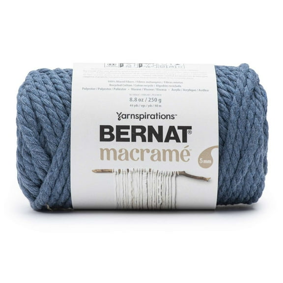 Bernat Macrame Yarn-Denim