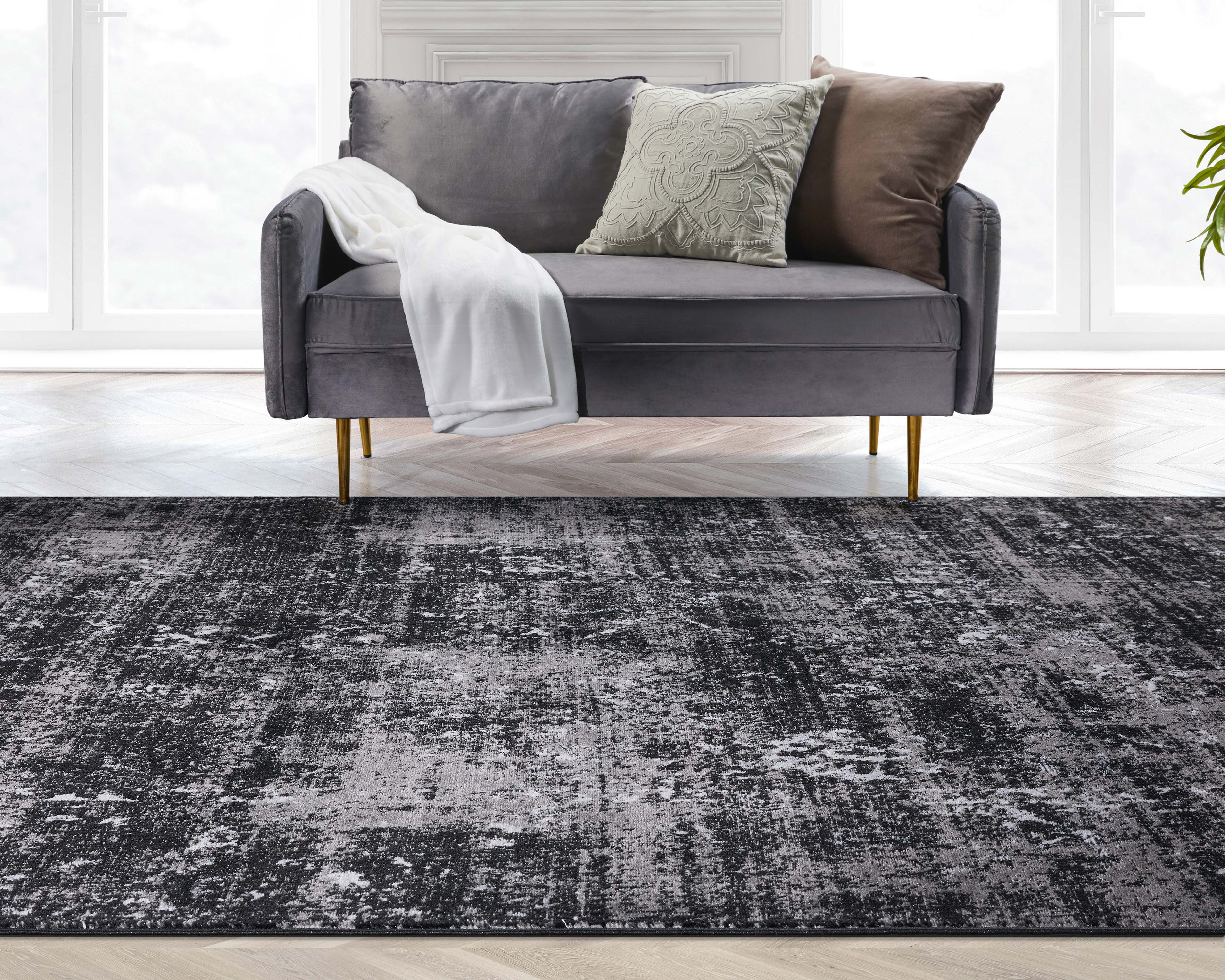 Well Woven Zazzle Thiva Vintage Oriental Black 5'3" x 7'3" Area Rug