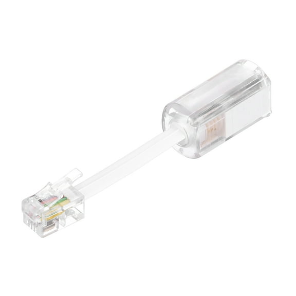 Telephone Cord Detangler, 360 Degree Rotating Tangle Free Phone Handset Cable Landline Swivel Cord, Clear White