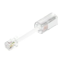 Telephone Cord Detangler, 360 Degree Rotating Tangle Free Phone Handset Cable Landline Swivel Cord, Clear White