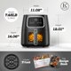 thumbnail image 5 of Air Fryer Kitchen Elite digital 7 en 1, 1500 W, 5,5 L, color negro, 5 of 8