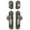 Antique Pewter, variant on Grandeur 823087 Windsor Solid Brass Single Cylinder Keyed Entry Knobset And Deadbolt Combo