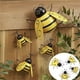 thumbnail image 2 of Arte de pared de metal, 4 piezas de decoración de pared de abejorro de metal, escultura de arte de abeja de hierro 3D, decoraciones de pared colgantes para jardín de casa al aire libre, 2 of 5