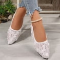 thumbnail image 6 of Miqool Womens Lace Shoes Slip On Closed Toe Soft Sole Breathable Flat Shoes Comfortable Office Work Walking Shoes, 6 of 9