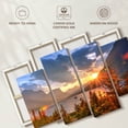 thumbnail image 6 of Elephant Stock Montana Saint Mary Lake Wall Art - Horizontal Multi Panel Canvas - Living Room Wall Decor - Nature Multi Panel - Blue And Orange Decor - 43" x 27", 6 of 8
