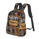 thumbnail image 2 of Happy Father'S Day1 Backpack Casual Shoulder Daypack Lightweight Travel Backpack For Men Women, 2 of 5
