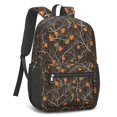 thumbnail image 2 of Camo and Maple Brown Pattern 17" Waterproof Oxford School Backpacks for Teens, S-Shape Padded Straps, for School, Travel, Hiking, Camping, 2 of 5