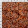 thumbnail image 4 of oneOone Polyester Spandex Orange Fabric Asian Craft Projects Decor Fabric Printed By The Yard 56 Inch Wide, 4 of 4