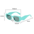 thumbnail image 2 of Caja de gafas de sol con personalidad, gafas cuadradas con borde cortado de plástico, gafas de sol de pierna ancha con personalidad, 2 of 6