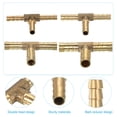 thumbnail image 3 of Conector de manguera de latón Uxcell, accesorios de unión en T, conector de reparación de manguera de aire, 3 of 6