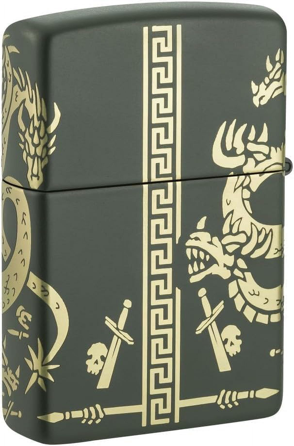 Zippo Lighter - Personalized Customize Message Engrave on Backside for Dragon (Dragon Design 48907)