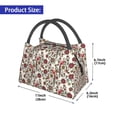 thumbnail image 2 of Yiaed Dark Enchanted Flowers And Birds Print Lunch box lunch bag Portable Insulated Lunch Box for Women Men Cooler Tote Bag with Front Pocket for Work Picnic Travel, 2 of 6