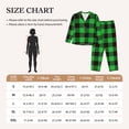 thumbnail image 4 of Fotbe Buffalo Plaid Green Black Conjunto de Pijama de Manga Larga para Mujer con Estampado, Ropa de Dormir de 2 Piezas, Conjunto de Casa Suave y Cómodo con Bolsillos-X-Large, 4 of 7