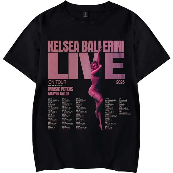 Kelsea Ballerini Live on Tour Merch Short Sleeve T-shirt Unisex Fashion Crew Neck Top